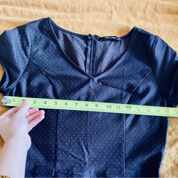 Doe & Rae Navy Blue Fit & Flare Dress - size XS - Picture 8 of 12